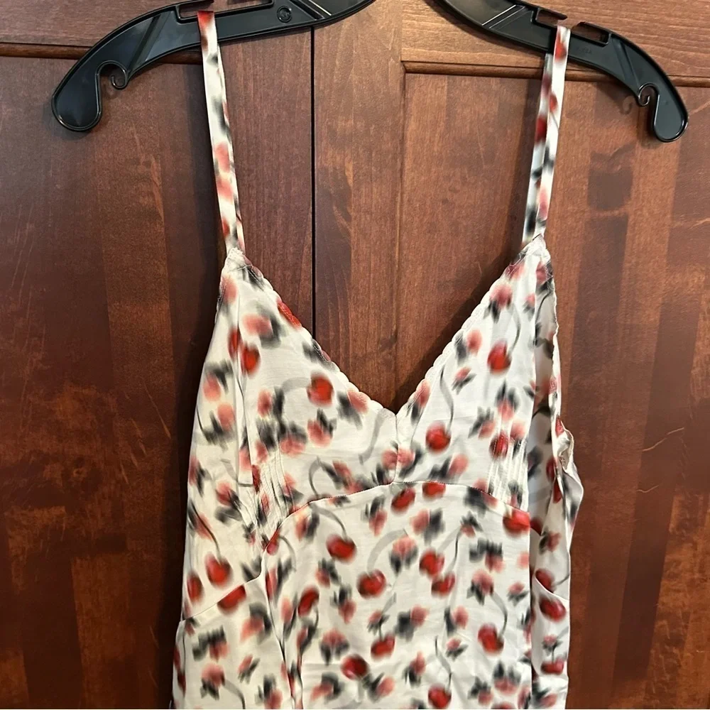 NWT J. Crew Soft shine slip dress in blurry cherry print Size M #R20